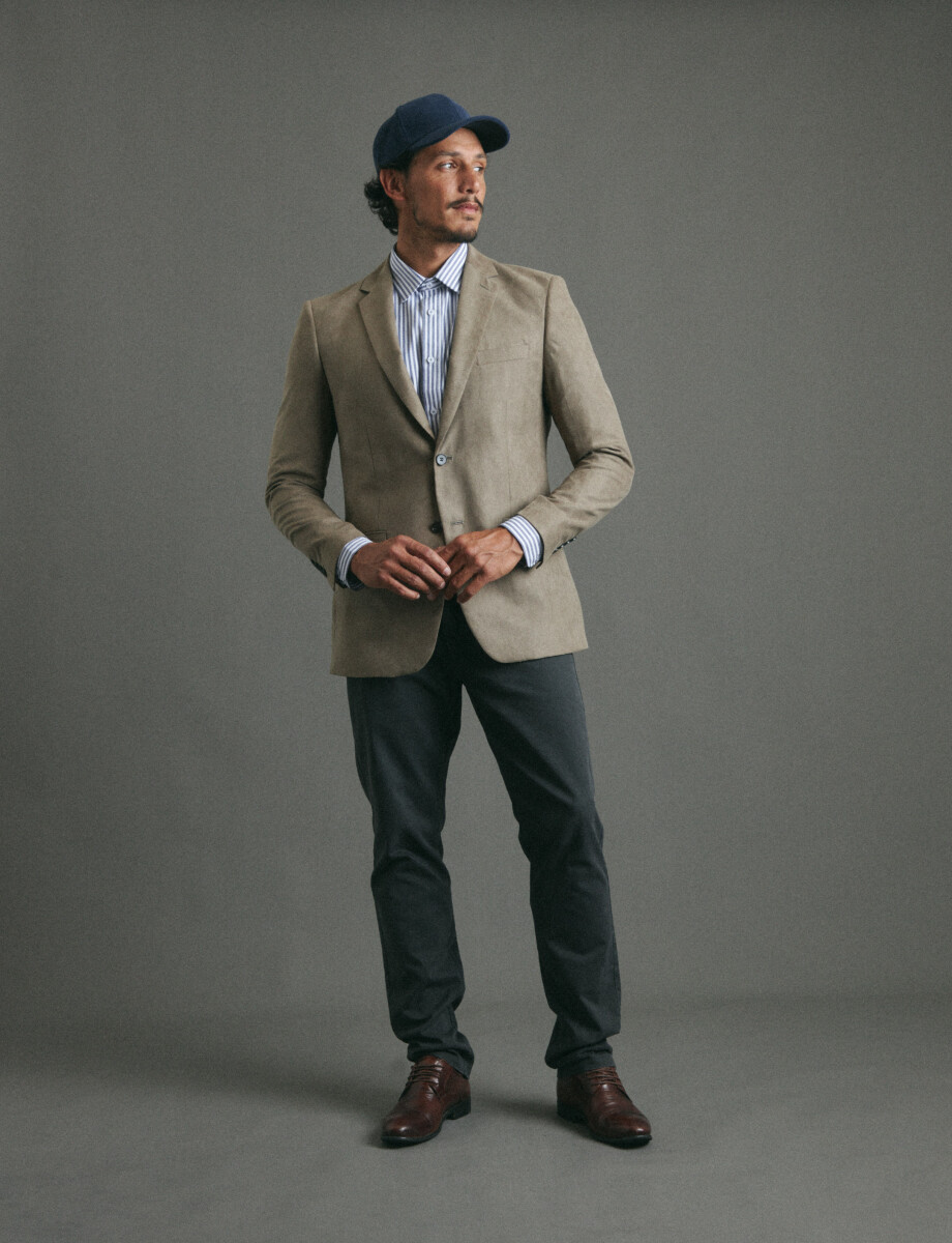 080422 PANTALÓN SPORT S/PINZAS HARRY Gris Oscuro