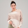 Buzo tejido Slowly Beige/rosa