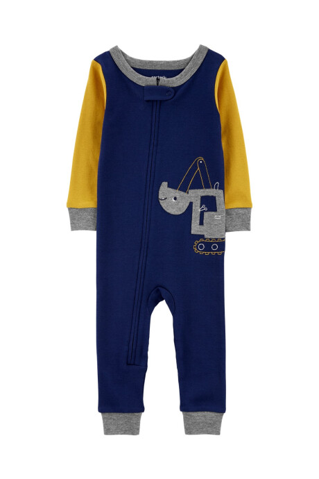Pijama una pieza de algodón estampa construcción Sin color