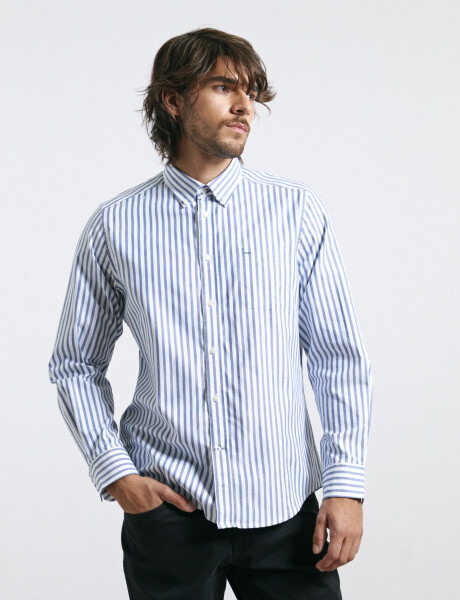 012608 CAMISA HARRINGTON LABEL Azul Osc/bla