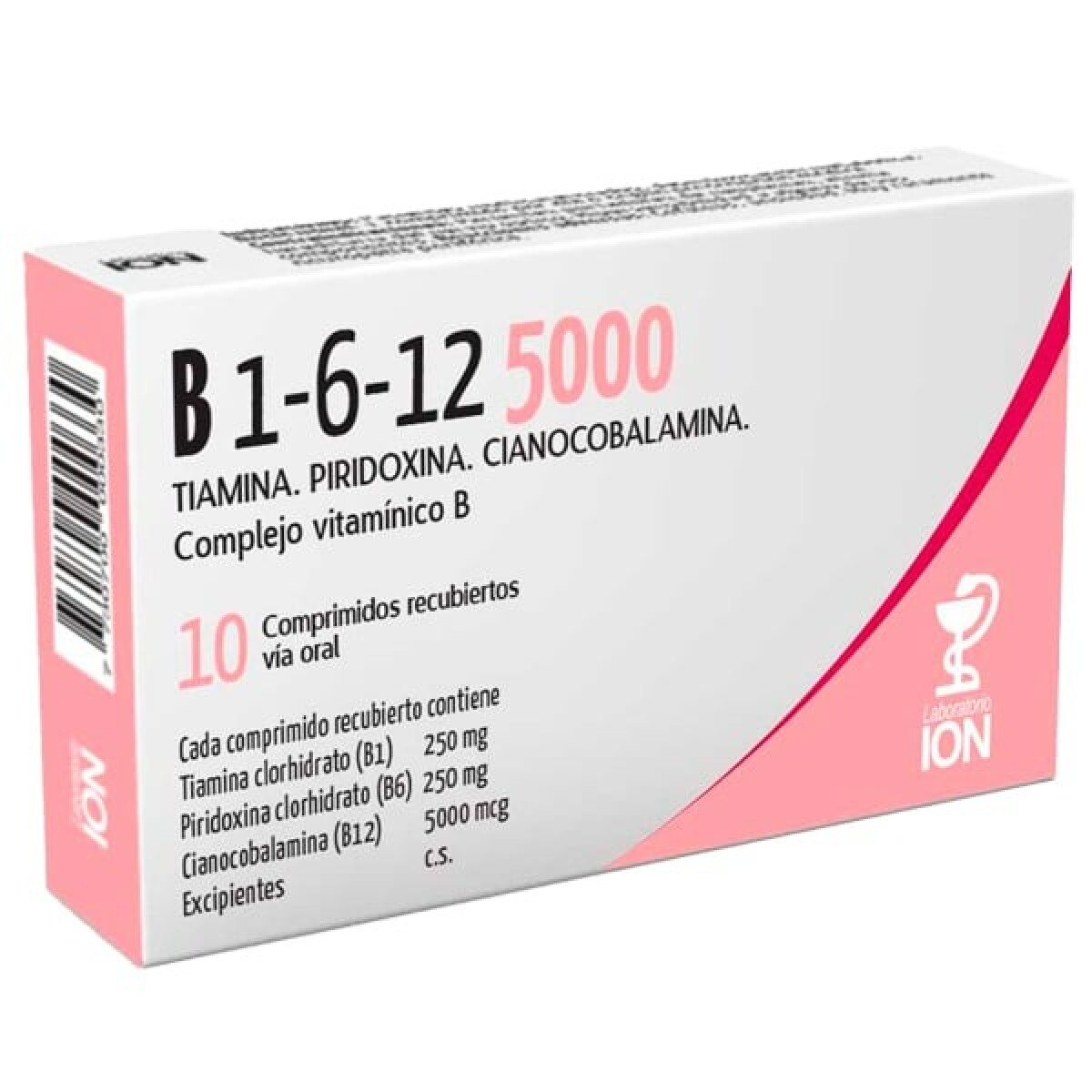 Vitamina B1-B6-B12 5000 10 comprimidos Ion 