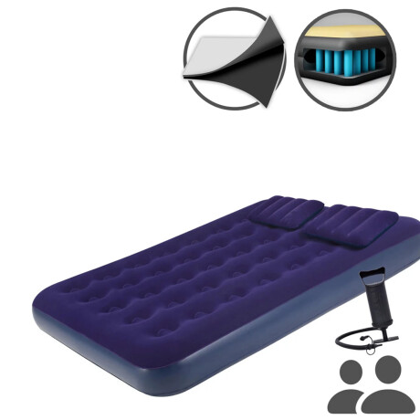 Colchón Inflable Avenli Jilong 2p Con Inflador + 2 Almohadas Jil024032