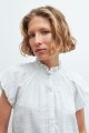 Camisa manga corta punto smock blanco