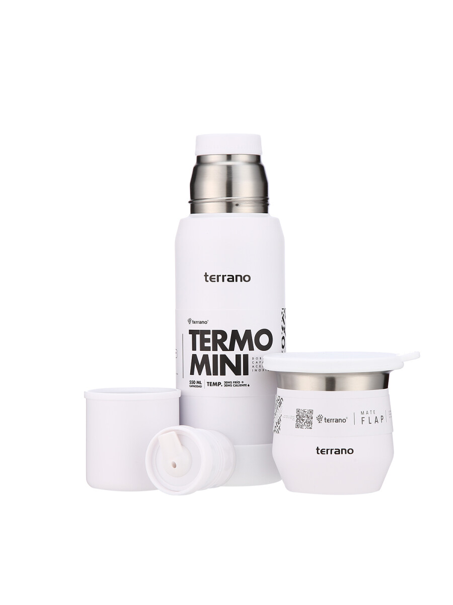 Kit Termo Mini + Mate Flap - Blanco 