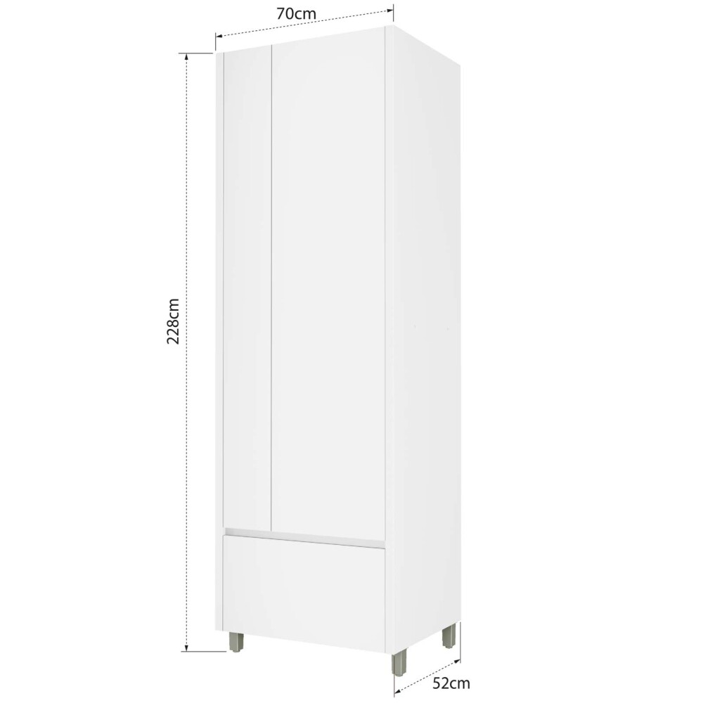 ARMARIO LAVANDERIA 70 CM MDF BLANCO SUECIA