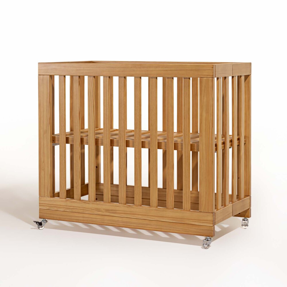 CUNA PLEGABLE MADERA NATURAL-BEIGE AMELIE