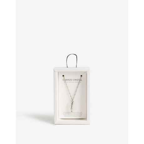 Cadena Acero Healing Rituals Cuarzo Cristal Blanco Nacarado/perlado
