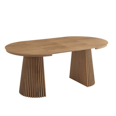 MESA DE COMEDOR EXTENSIBLE MDF NATURAL-BEIGE ALMA