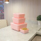 Kit x4 potes multiuso cuadrados ROSA
