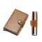 Tarjetero Billetera Bloqueo Rfid Anti Clonacion Color Beige