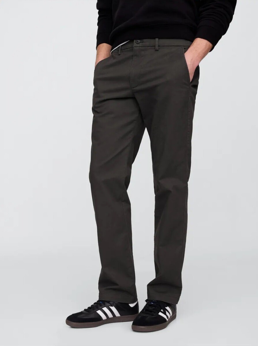 Pantalón Khaki Straight Hombre - Soft Black V2 