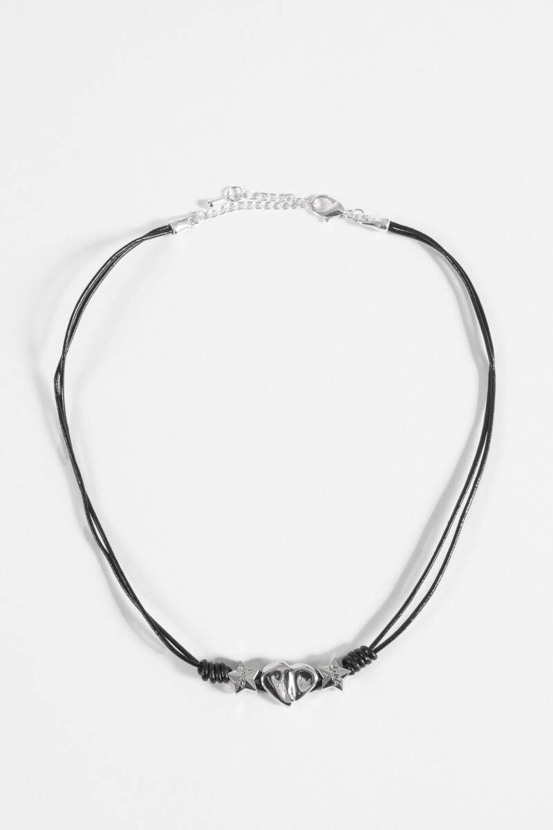 Collar choker cora cuentas negro