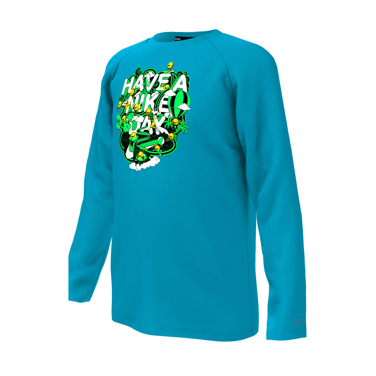 Camiseta Long Sleeve Hydroguard de Niño - Azul 
