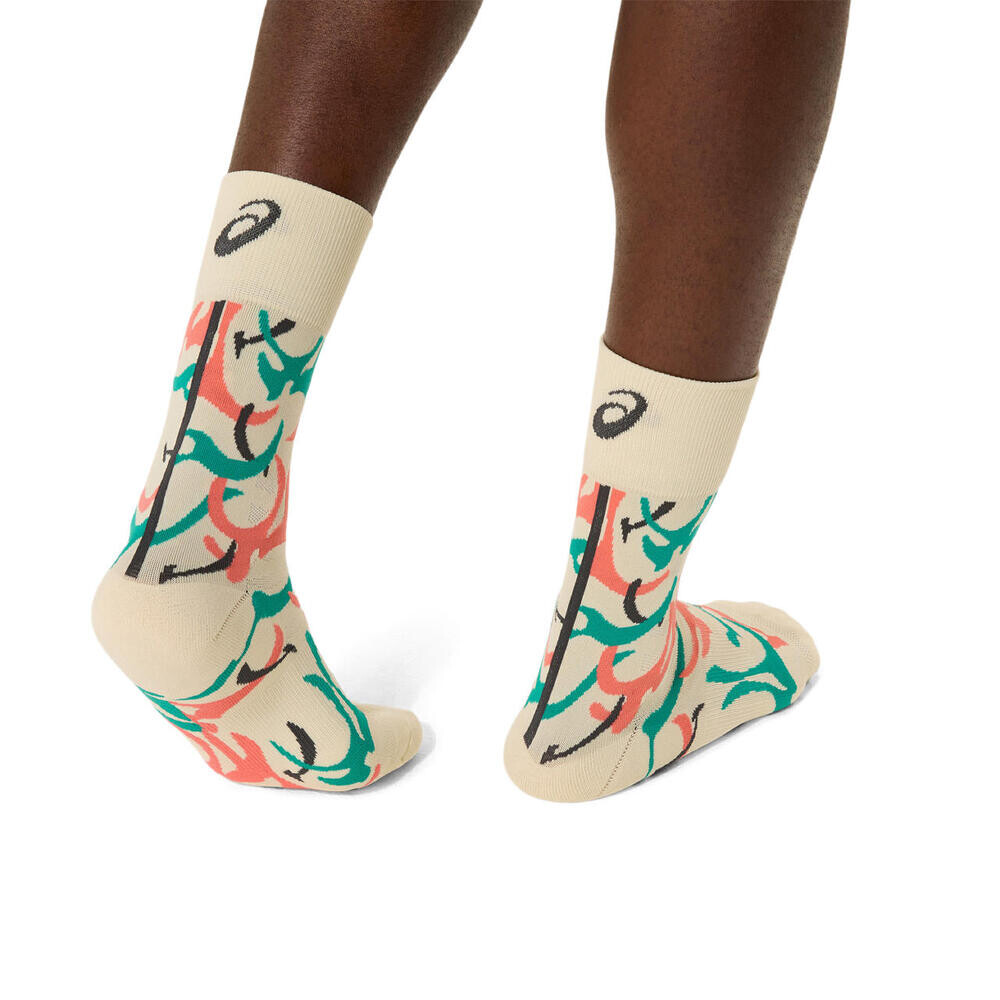 Medias Running Cushion Crew Unisex Birch/birch