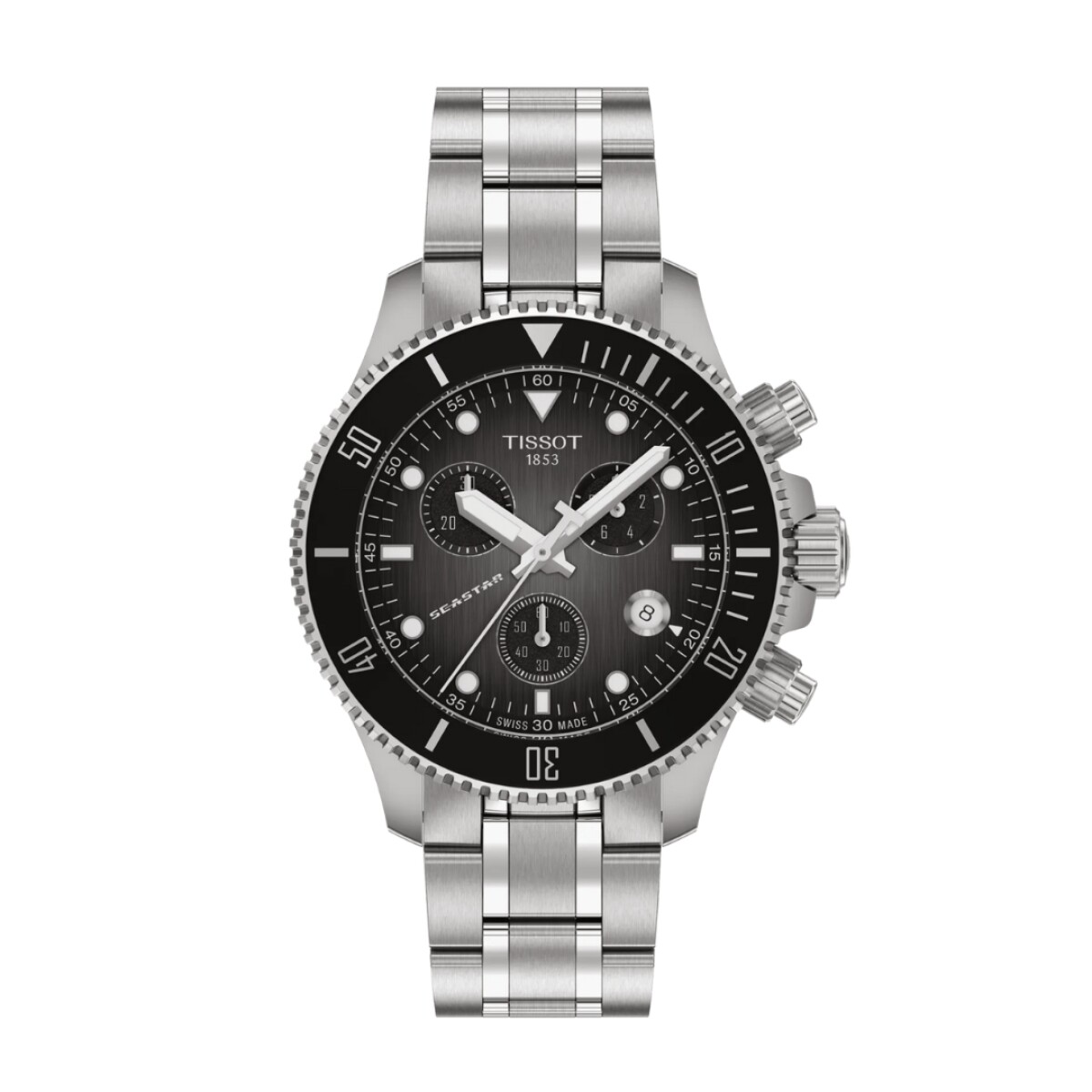 Reloj Tissot T1202171106100 Seastar 1000 38mm Para Hombre 