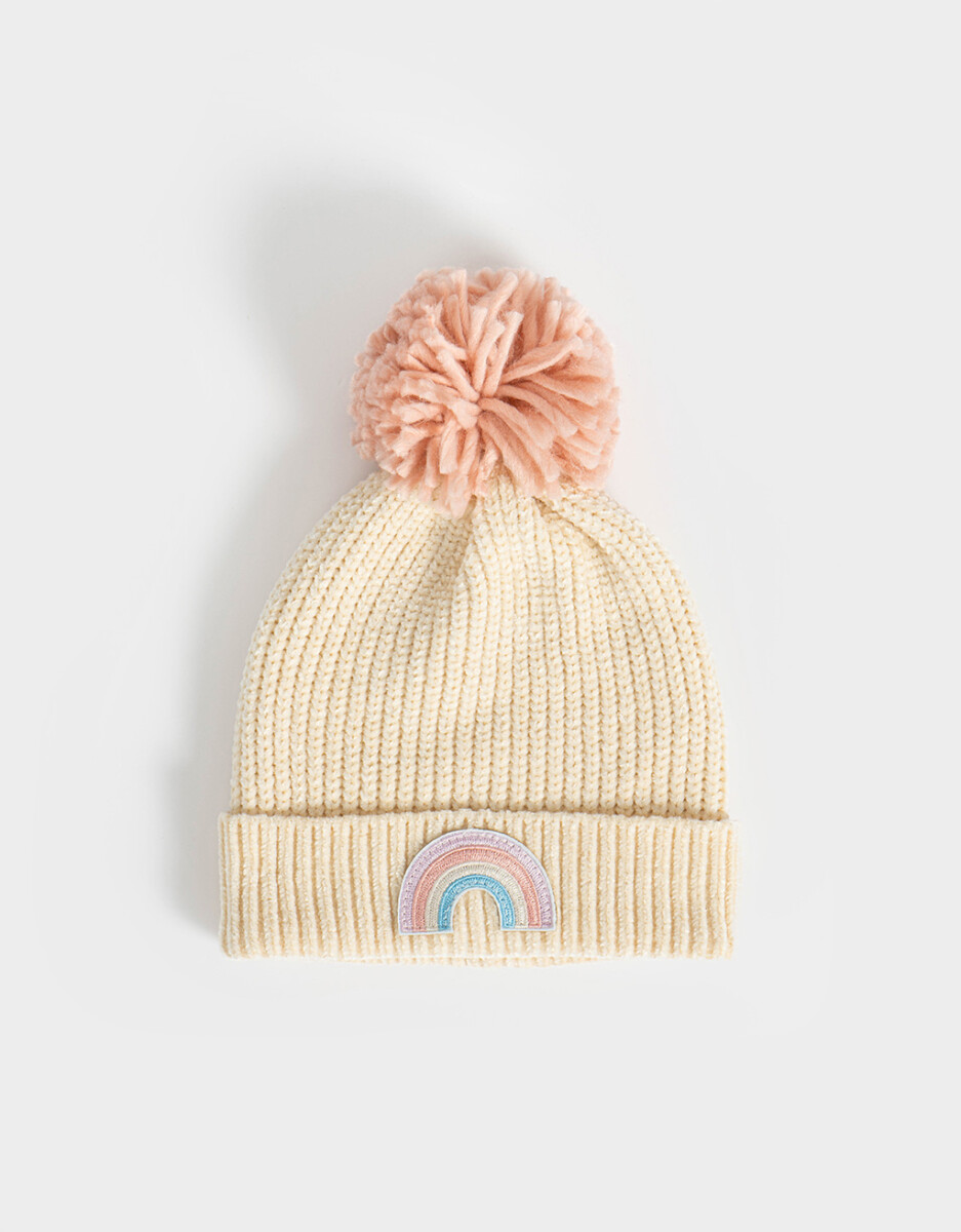 Gorro Tejido Con Pompón 