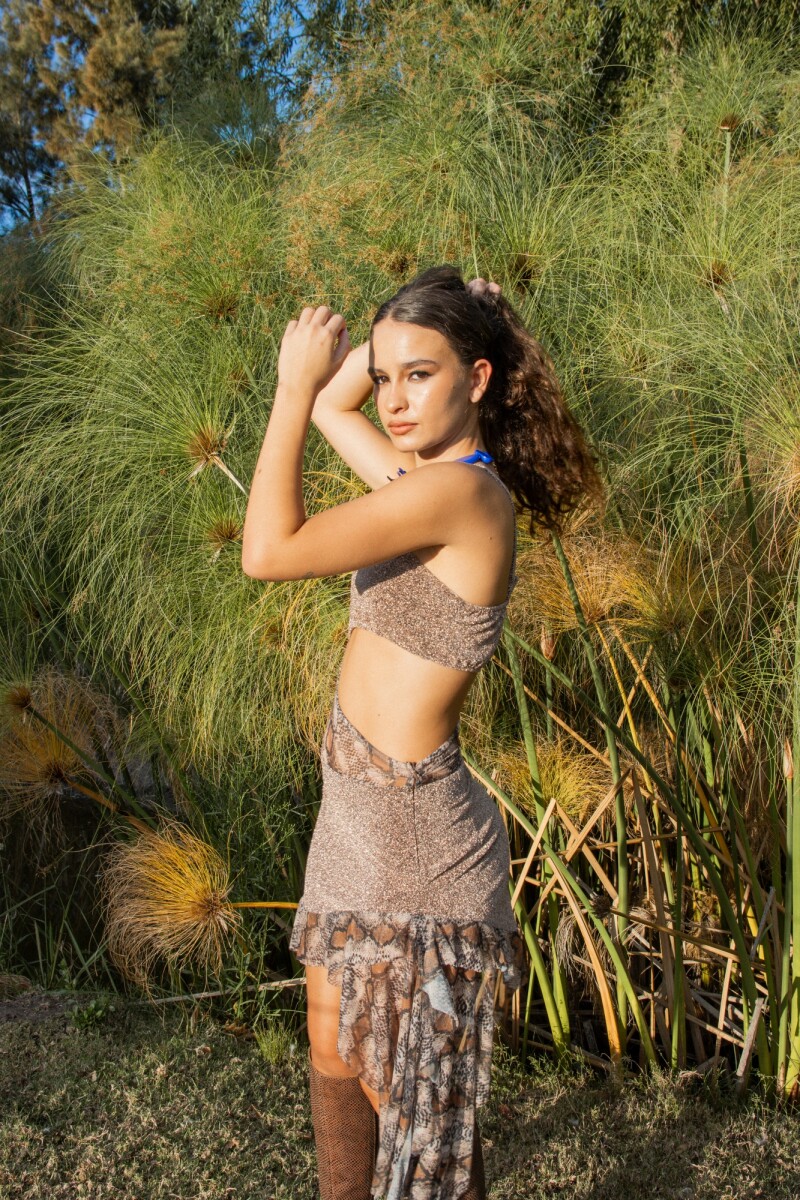 Vestido Oblique MARRON