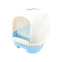 Baño Para Gato Sanitario Cerrado Bandeja Extraible Arenero Variante Color Celeste