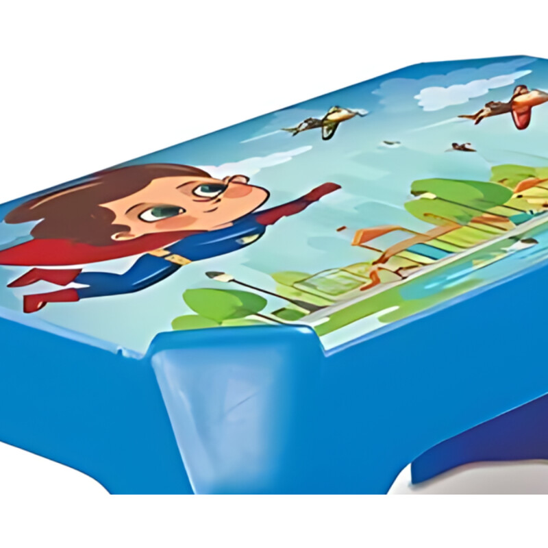 Banco Banqueta De Plastico Asiento Chico Para Niño-infantil Azul