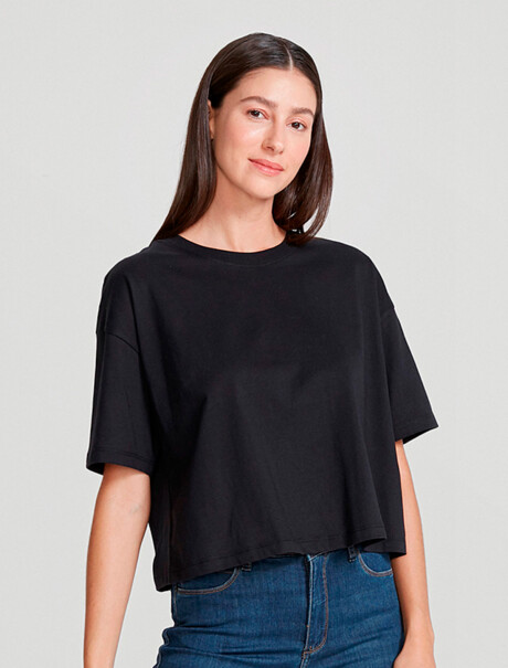 CAMISETA FEMENINA MODELO BOX NEGRO