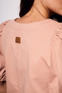 Remera Algodón Manga Globo Rosa