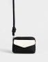 Monederos Monedero De Cuerina Bicolor - Negro