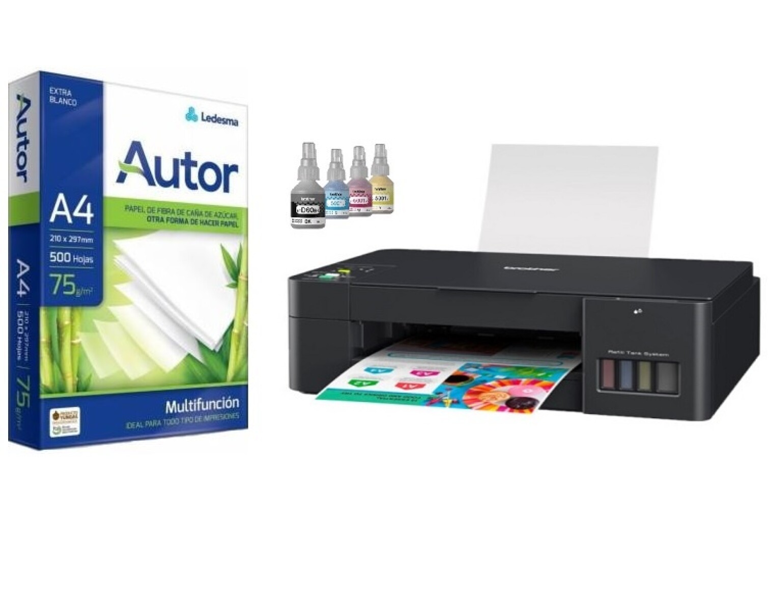 Impresora Multifuncion + Resma de 500 Hojas 