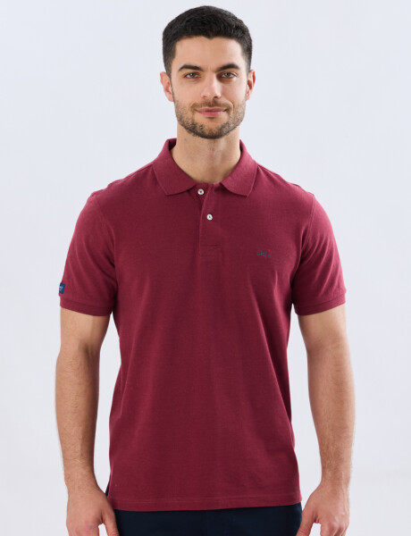REMERA POLO LISA PIQUÉ Bordo Melange