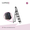 Escalera Tijera 5 Escalones De plastico Negro