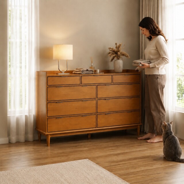COMODA CAJONERA MADERA MACIZA 9 CAJONES DORMITORIO COMODA CAJONERA MADERA MACIZA 9 CAJONES DORMITORIO