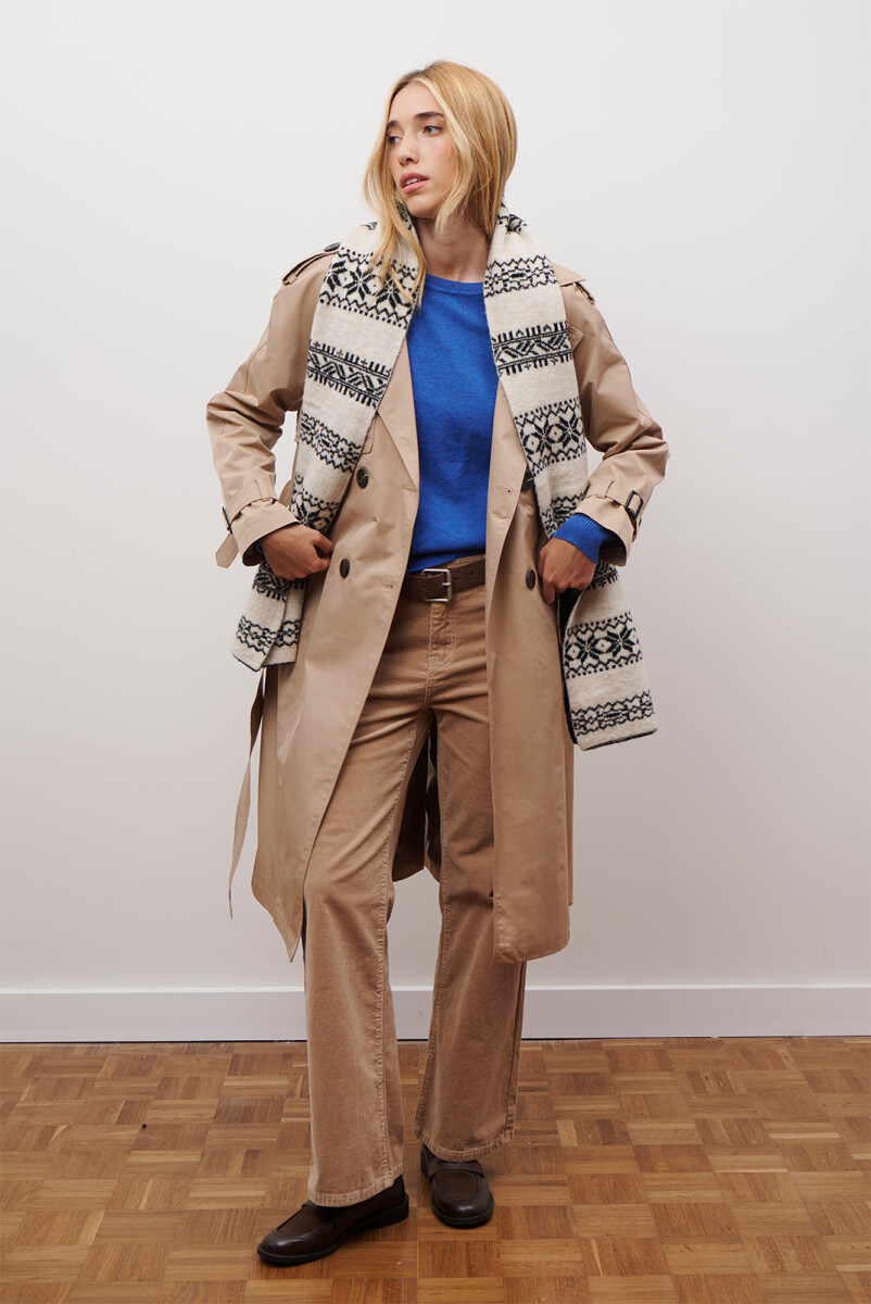 TRENCH CAPUCHA LARGA - BEIGE 