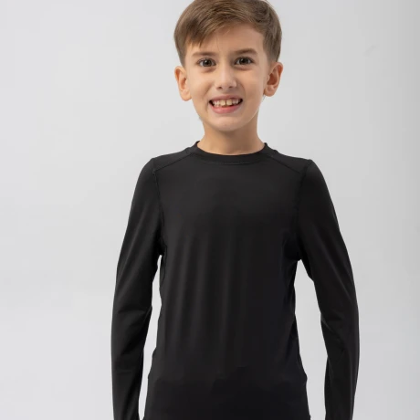 Remera Termica Menpi Alta Calidad Futbol Niño Negro S/C