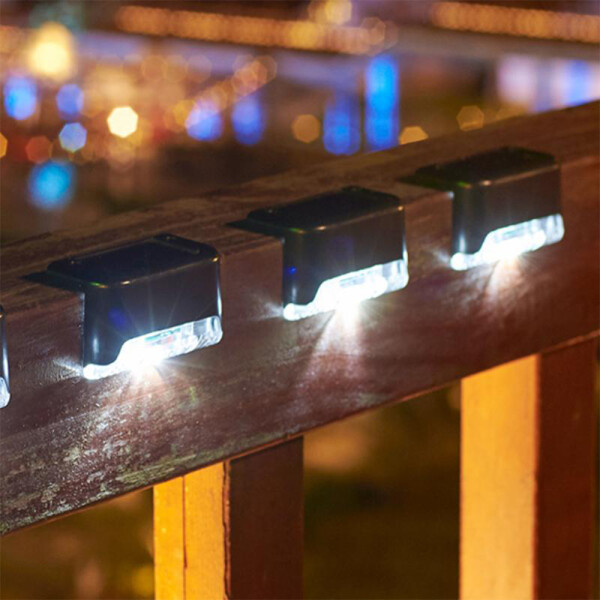 Luz Led X4 Panel Solar Recargable Escalera Jardín Balcón Luz Led X4 Panel Solar Recargable Escalera Jardín Balcón