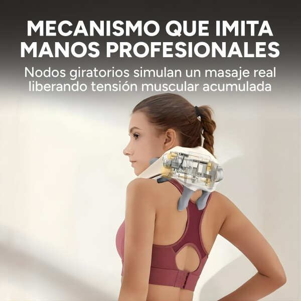 Masajeador Multimodo Cuello Espalda Hombro Electrico Color Beige