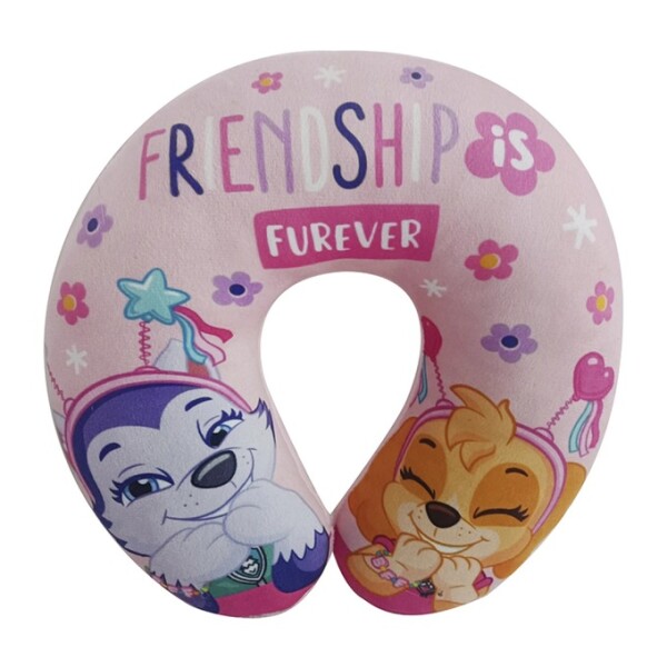 almohadilla viaje cuello paw patrol rosa