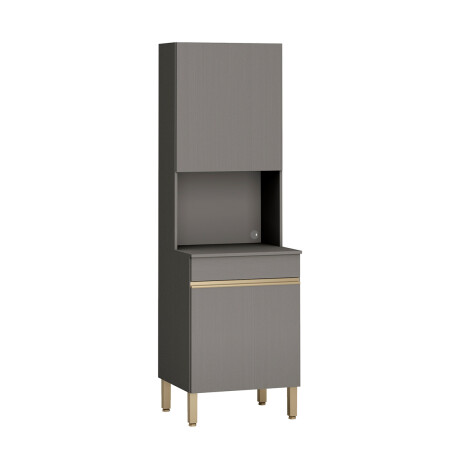 Modulo Para Microondas Con Tapa Y Dos Puertas Gris GRIS