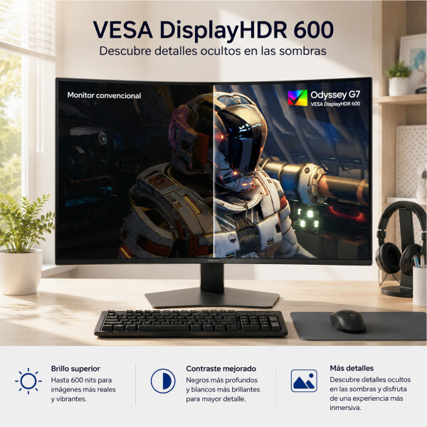 Monitor Samsung Odysset G7 37" Curvo 4k 165hz MONITOR SAMSUNG ODYSSEY G7 37" CURVO 165