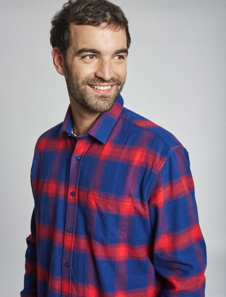 Camisa franela rojo