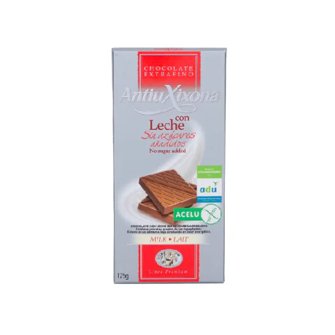 TABLETA ANTIU XIXONA Sin Azúcar de Leche Unica
