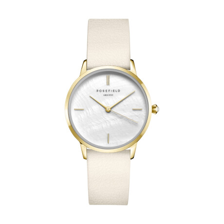 Reloj Rosefield Clasico Cuero Blanco 0