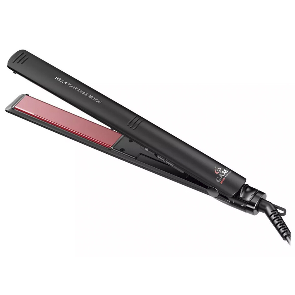 Planchita De Pelo Gama Bella Elegance Tourmaline Red Ion - Negro 