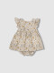 Vestido De Lino Estampado Blanco