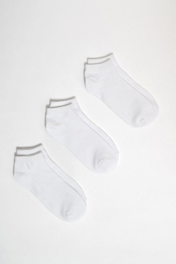 Pack x 3 medias tobillera Blanco