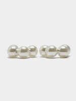Aros Abiertos Con Perlas blanco