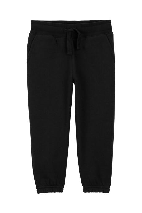 Pantalón deportivo de algodón, con logo, negro Sin color