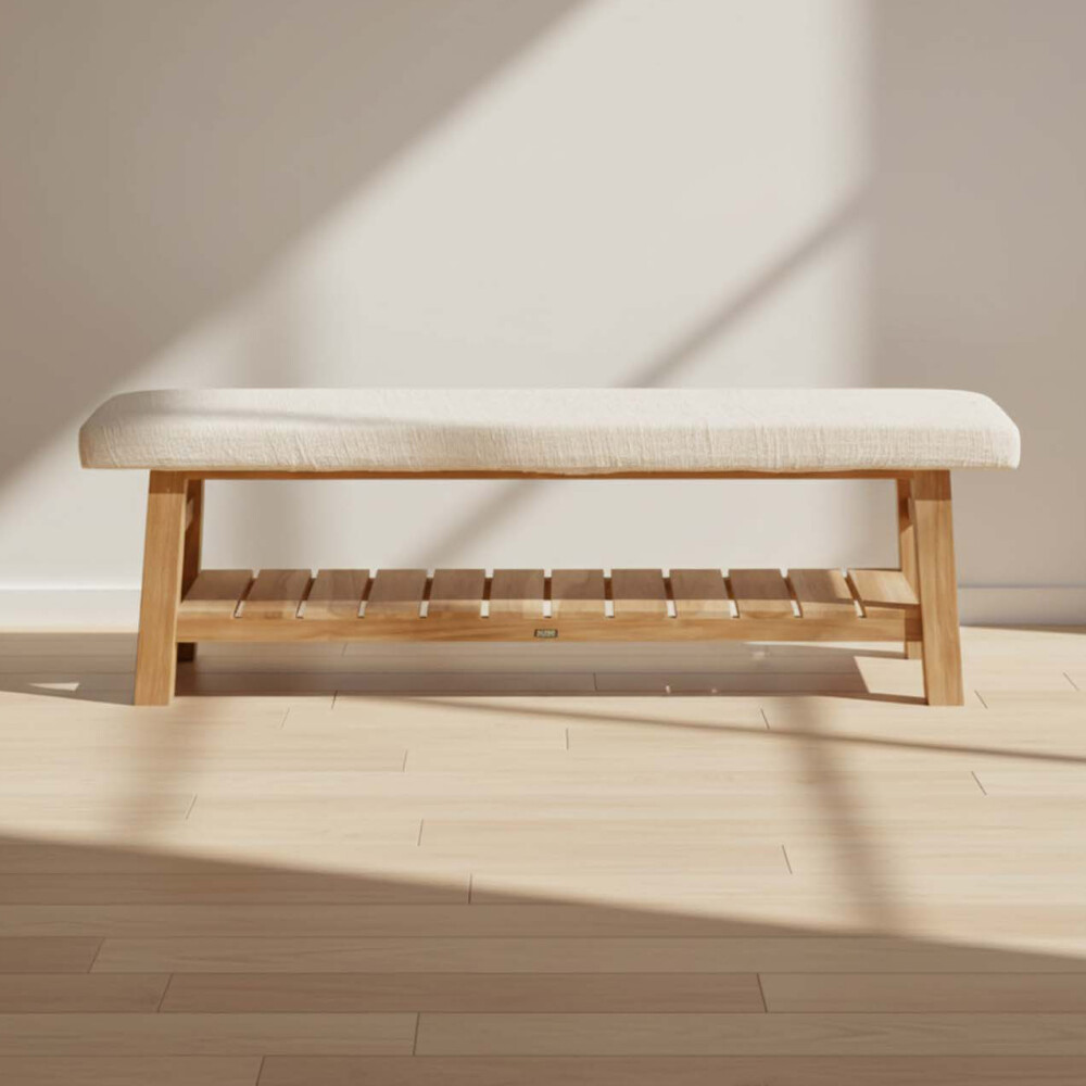 PIE DE CAMA MADERA NATURAL-BEIGE VICTORIA