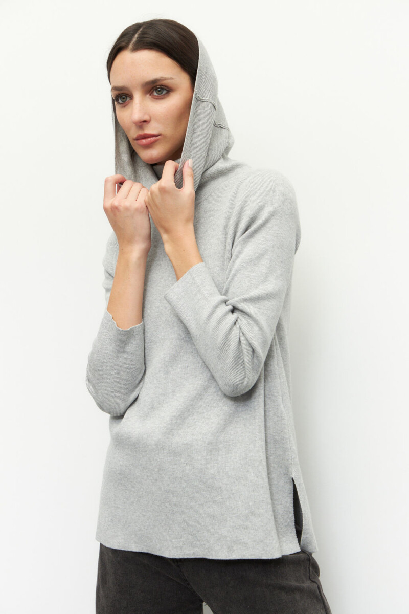 POLERA MENTAS Gris Melange