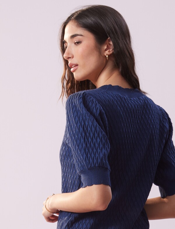 Cardigan Rombos AZUL