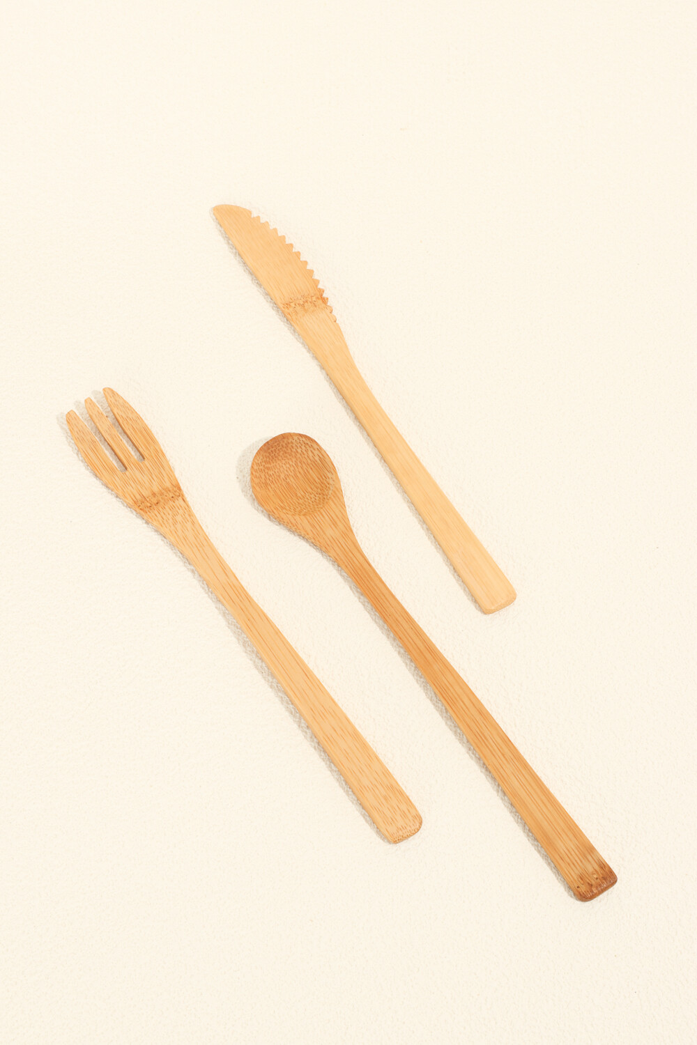 Set De Cubiertos Madera Color Unico