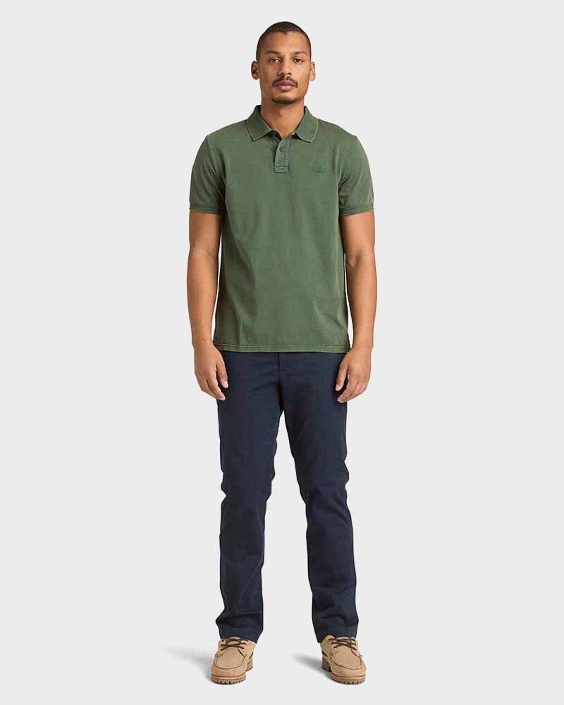 Polera Washed Short Sleeve Polo Hombre 4468
